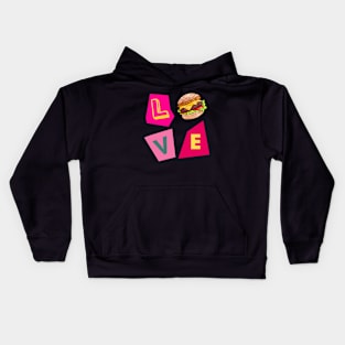 Love burgers Kids Hoodie